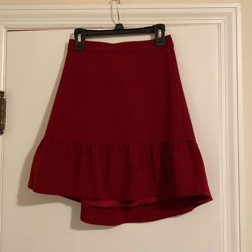 J Crew Maroon Skirt
